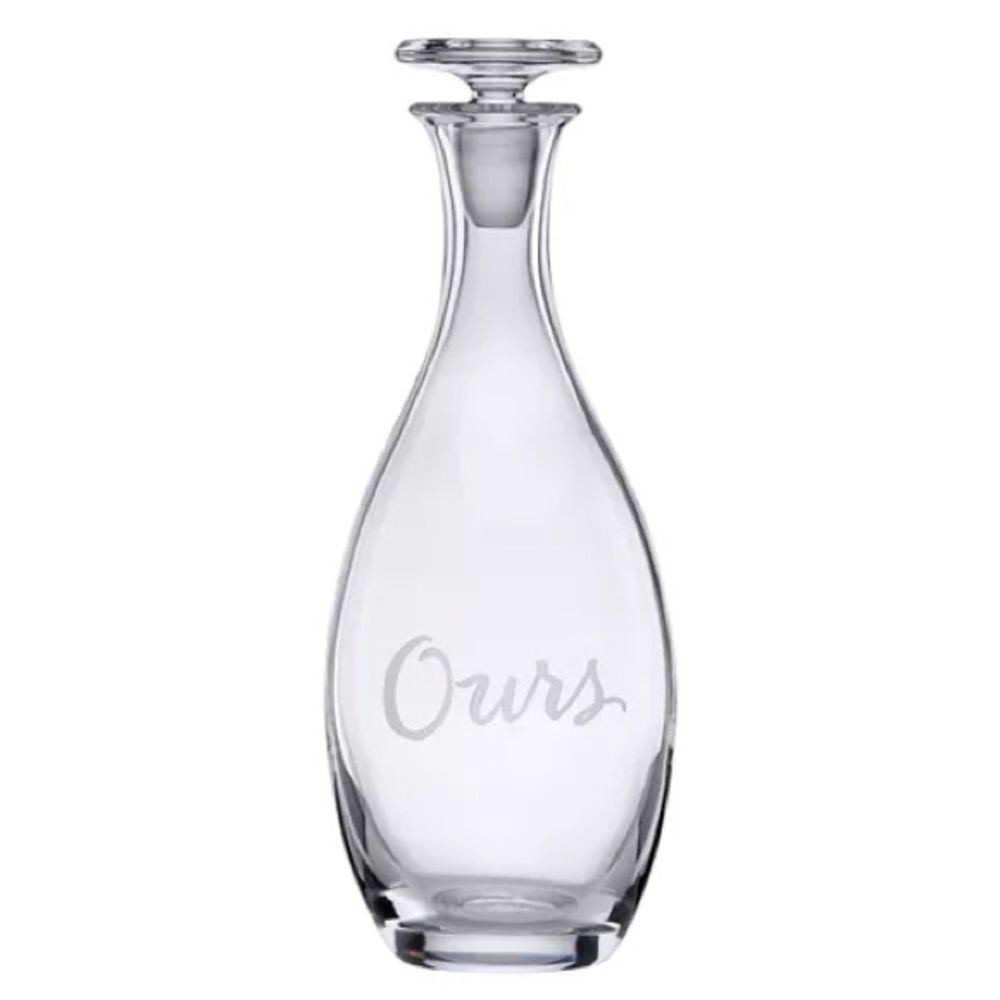 KATE SPADE ~ OURS CRYSTAL WINE DECANTER #830555L